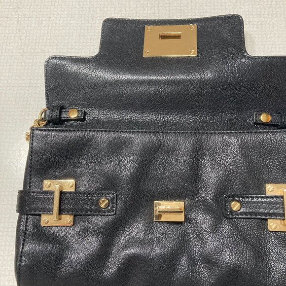 Like New Michael Michael Kors Black Leather Shoulder/Clutch - Picture 8 of 10